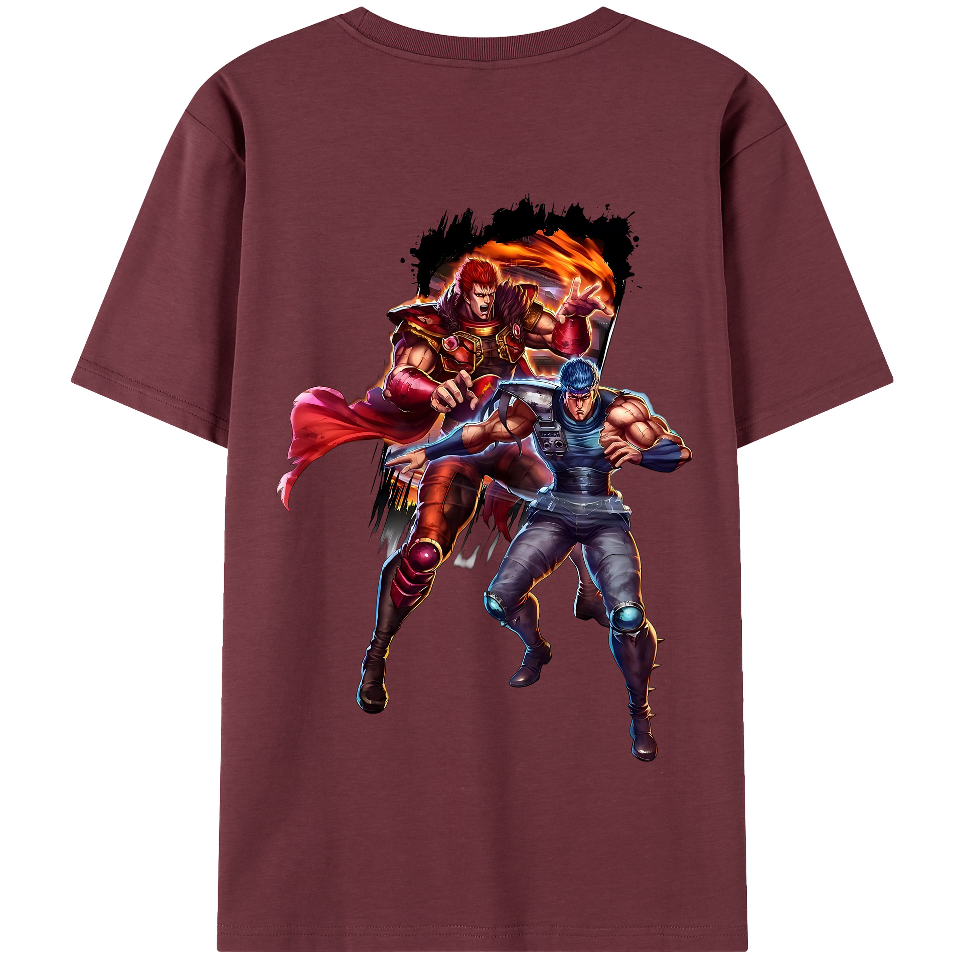 （画像用） 北斗の拳 Fist of the North Star 綿100％半袖Tシャツ（背面プリント）